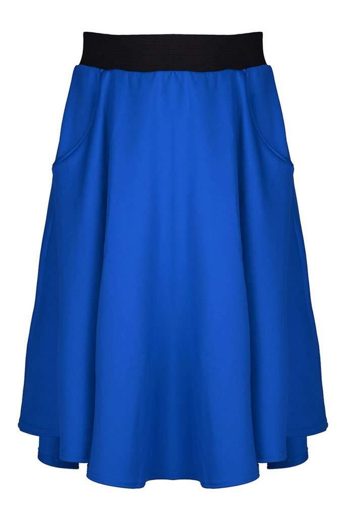 Ella High Waist Dipped Hem Midi Skirt - bejealous-com