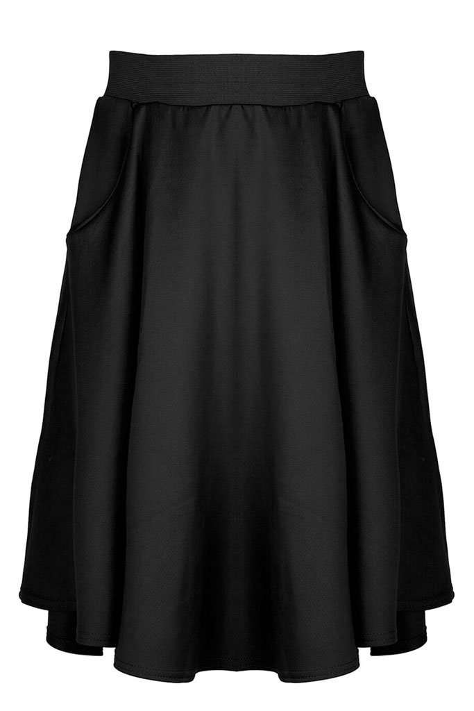 Ella High Waist Dipped Hem Midi Skirt - bejealous-com