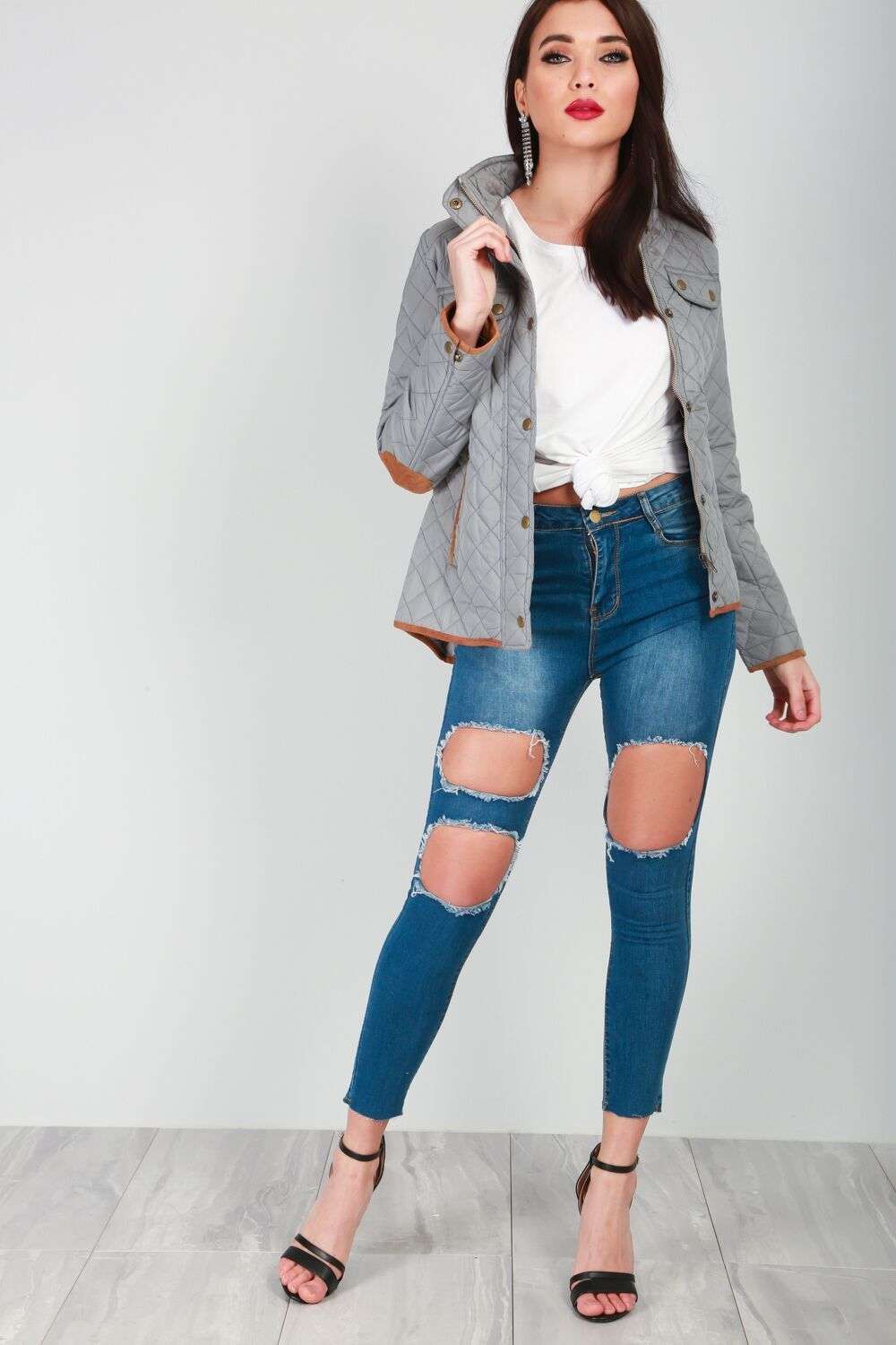 Ella Quilted Patched Jacket - bejealous-com