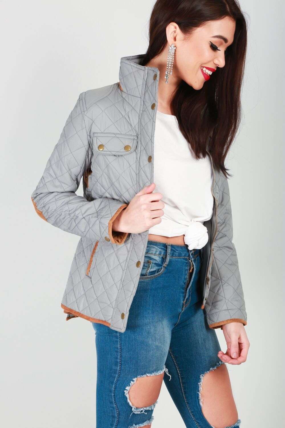 Ella Quilted Patched Jacket - bejealous-com