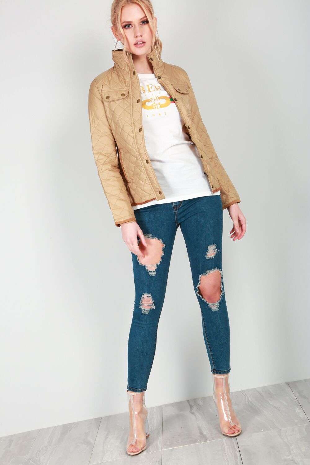 Ella Quilted Patched Jacket - bejealous-com