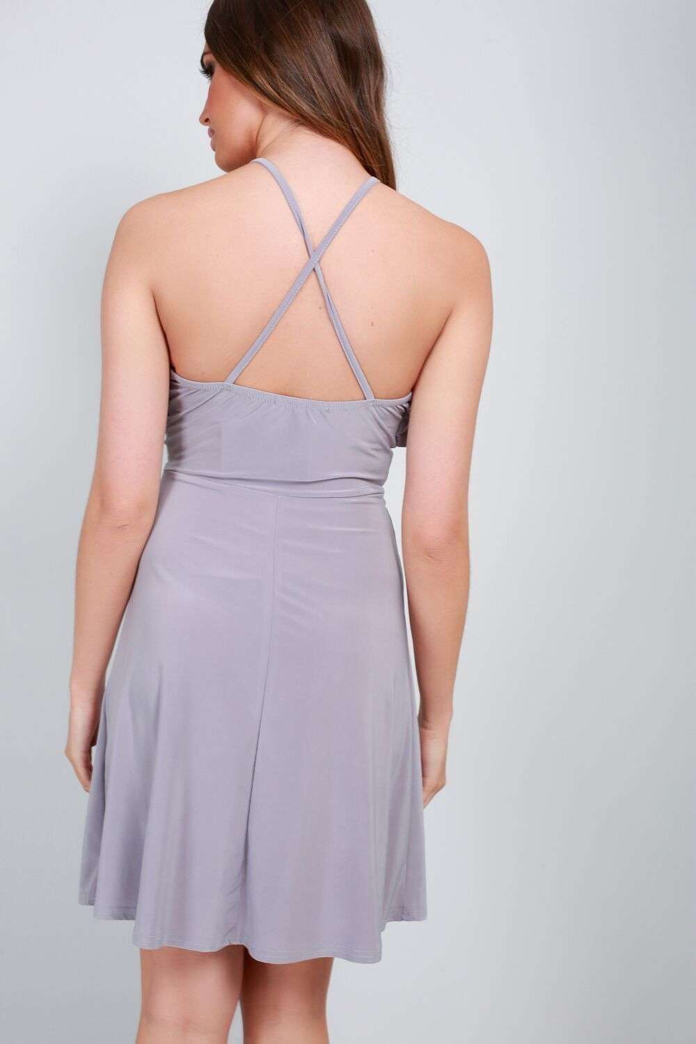 Ella Strappy Racer Back Frilly Mini Dress - bejealous-com