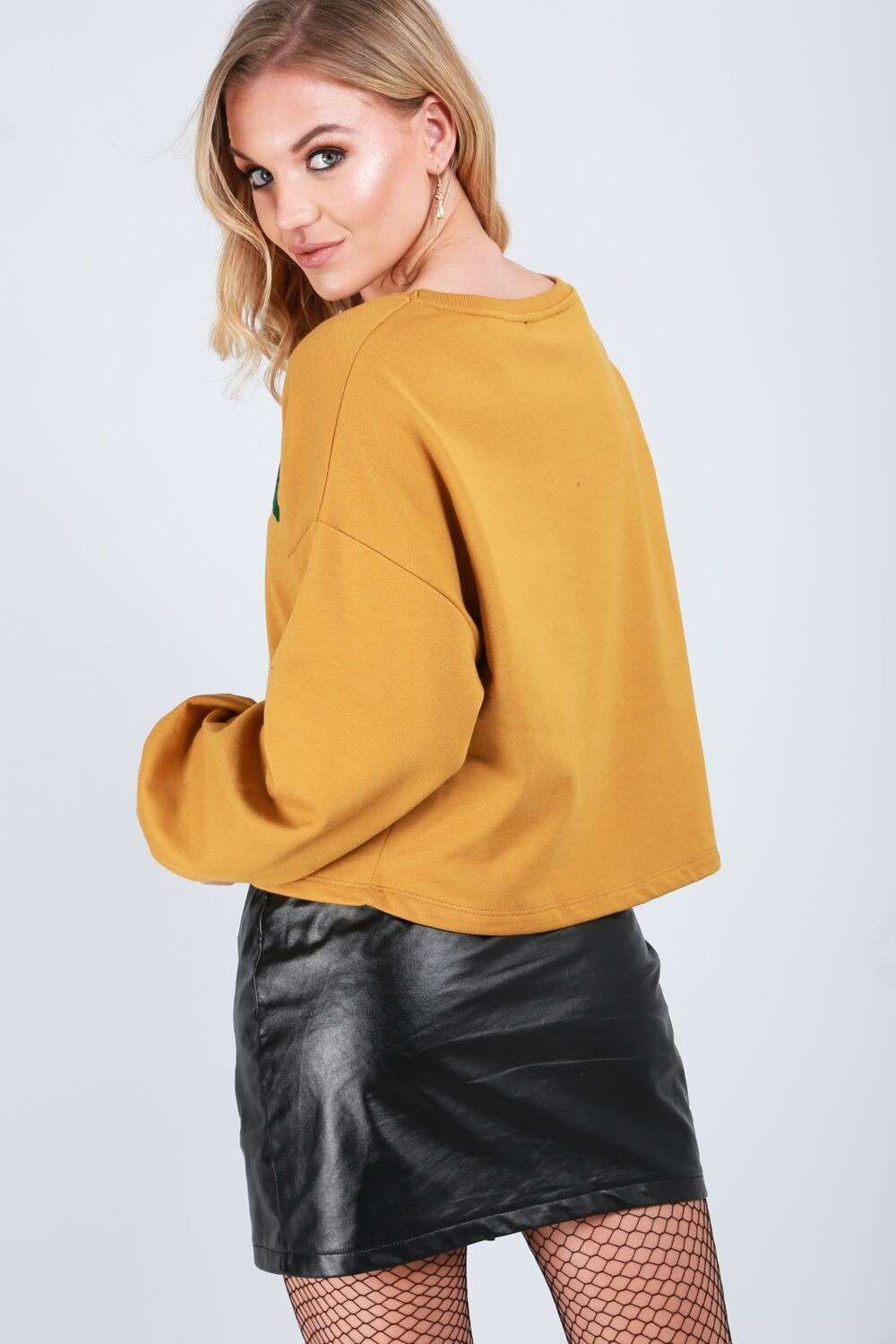 Ella Wild West Slogan Cropped Sweatshirt - bejealous-com