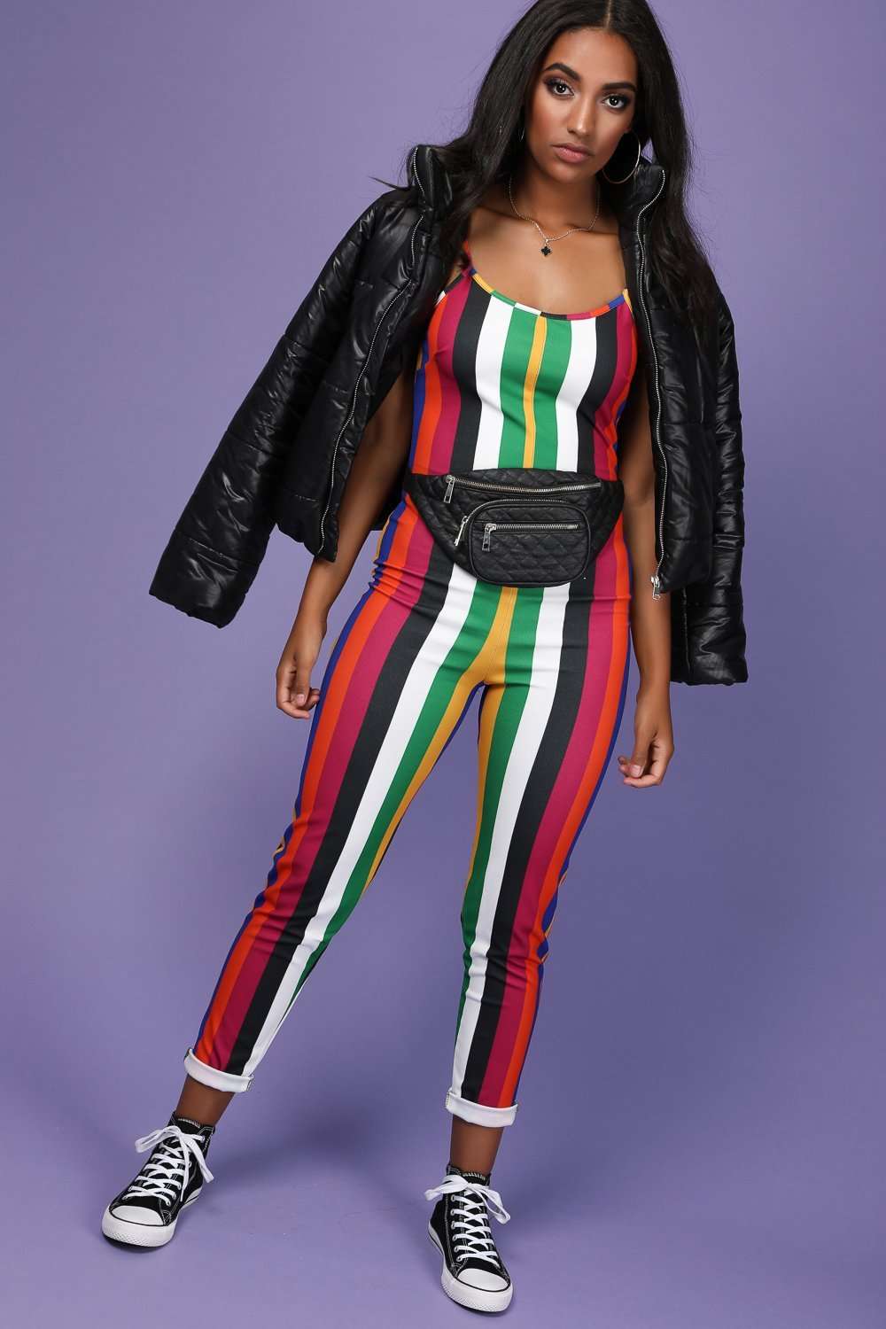 Ellana Cami Multicolour Striped Jumpsuit - bejealous-com