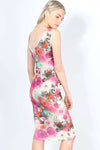 Elouise Floral Print Peplum Frill Midi Dress - bejealous-com