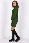 Elouise Roll Neck Knitted Jumper Dress - bejealous-com