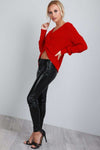 Elsi Twisted Back Oversized Knitted Jumper - bejealous-com