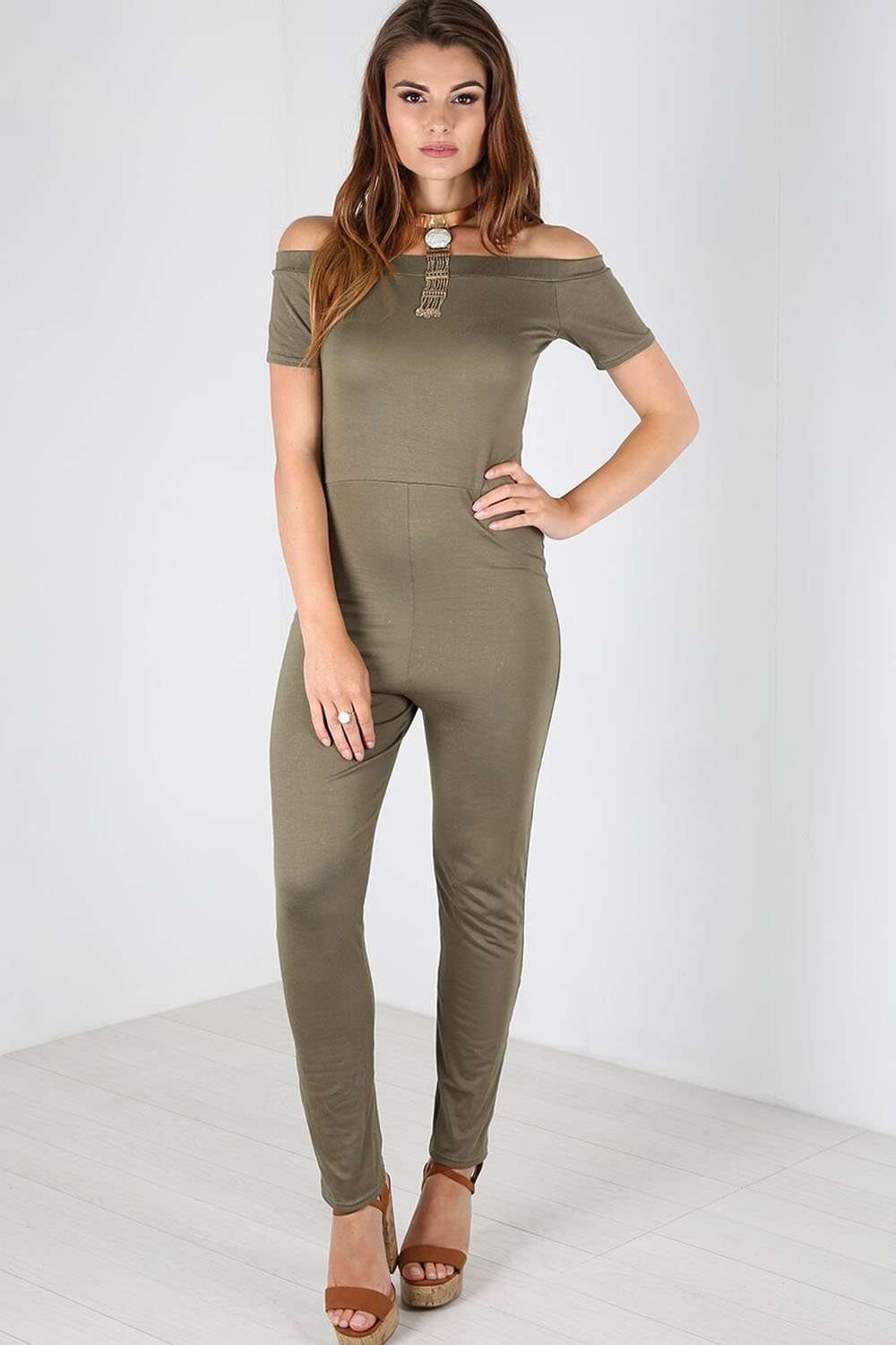 Elsie Off Shoulder Slim Leg Jumpsuit - bejealous-com