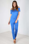 Elsie Off Shoulder Slim Leg Jumpsuit - bejealous-com