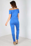 Elsie Off Shoulder Slim Leg Jumpsuit - bejealous-com