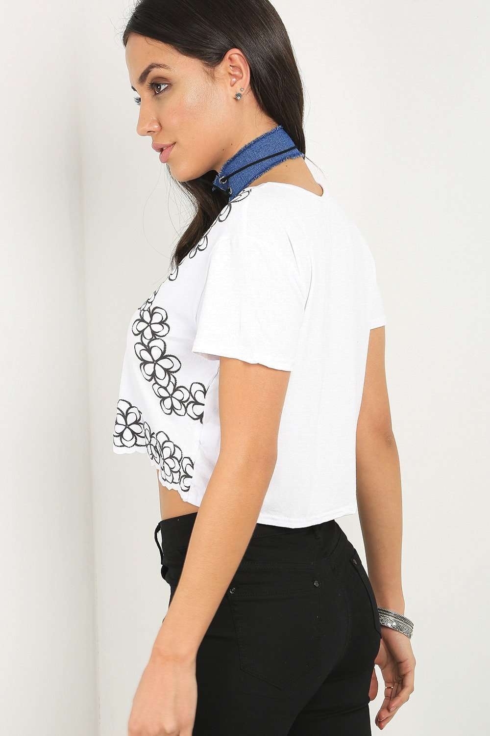 Emellie Scallop Hem Crop Top - bejealous-com