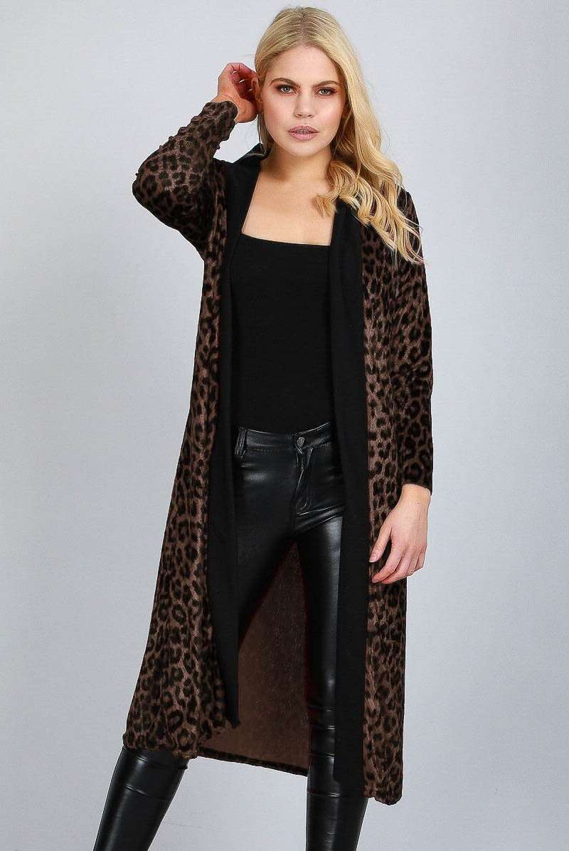 Emerald Long Sleeve Leopard Print Faux Velvet Jacket - bejealous-com