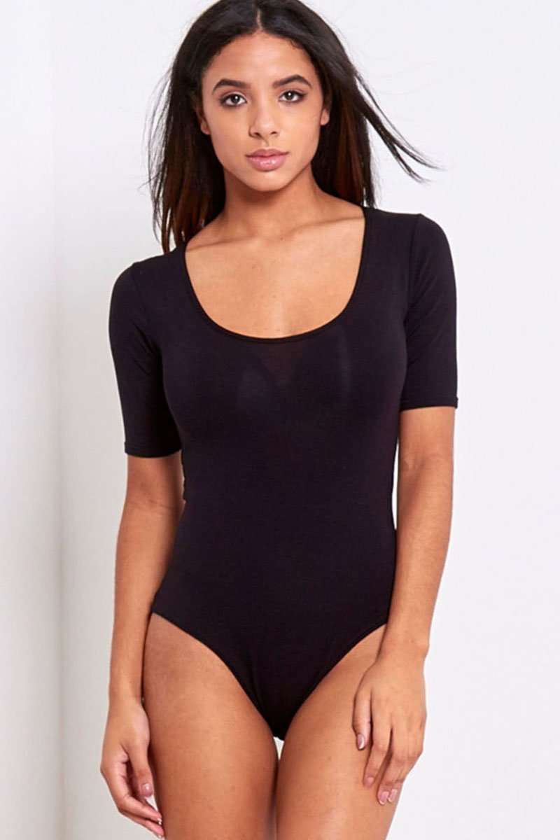 Emilia Cap Sleeve Basic Jersey Bodysuit - bejealous-com