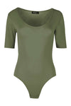Emilia Cap Sleeve Basic Jersey Bodysuit - bejealous-com