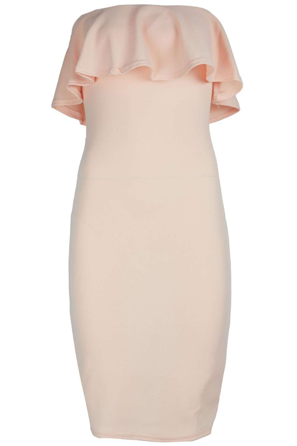 Emilia Cold Shoulder Frill Bodycon Dress - bejealous-com