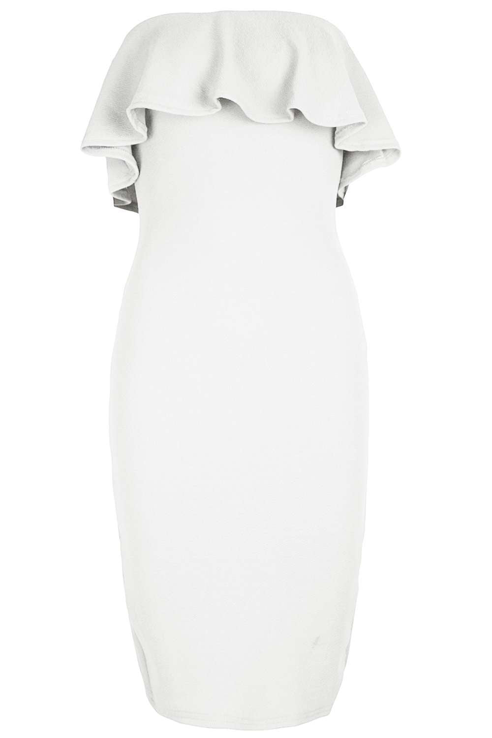 Emilia Cold Shoulder Frill Bodycon Dress - bejealous-com