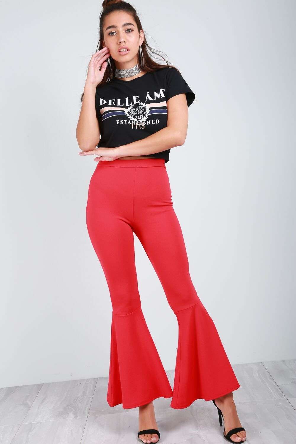 Emilia Flare Leg Trousers - bejealous-com