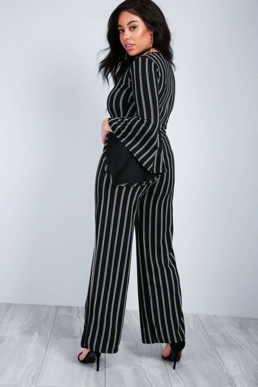 Emillie Plus Size Pinstripe Jumpsuit - bejealous-com