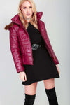 Emily Faux Fur Hooded High Shine Quilted Coat - bejealous-com