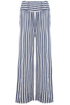 Emily High Waisted Navy Striped Palazzo Pants - bejealous-com