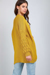 Esmee Bubble Sleeve Oversized Knitted Cardigan - bejealous-com