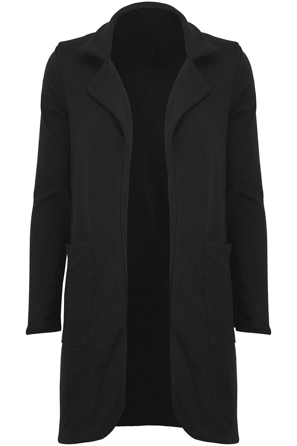 Esmee Open Front Long Line Blazer Jacket - bejealous-com