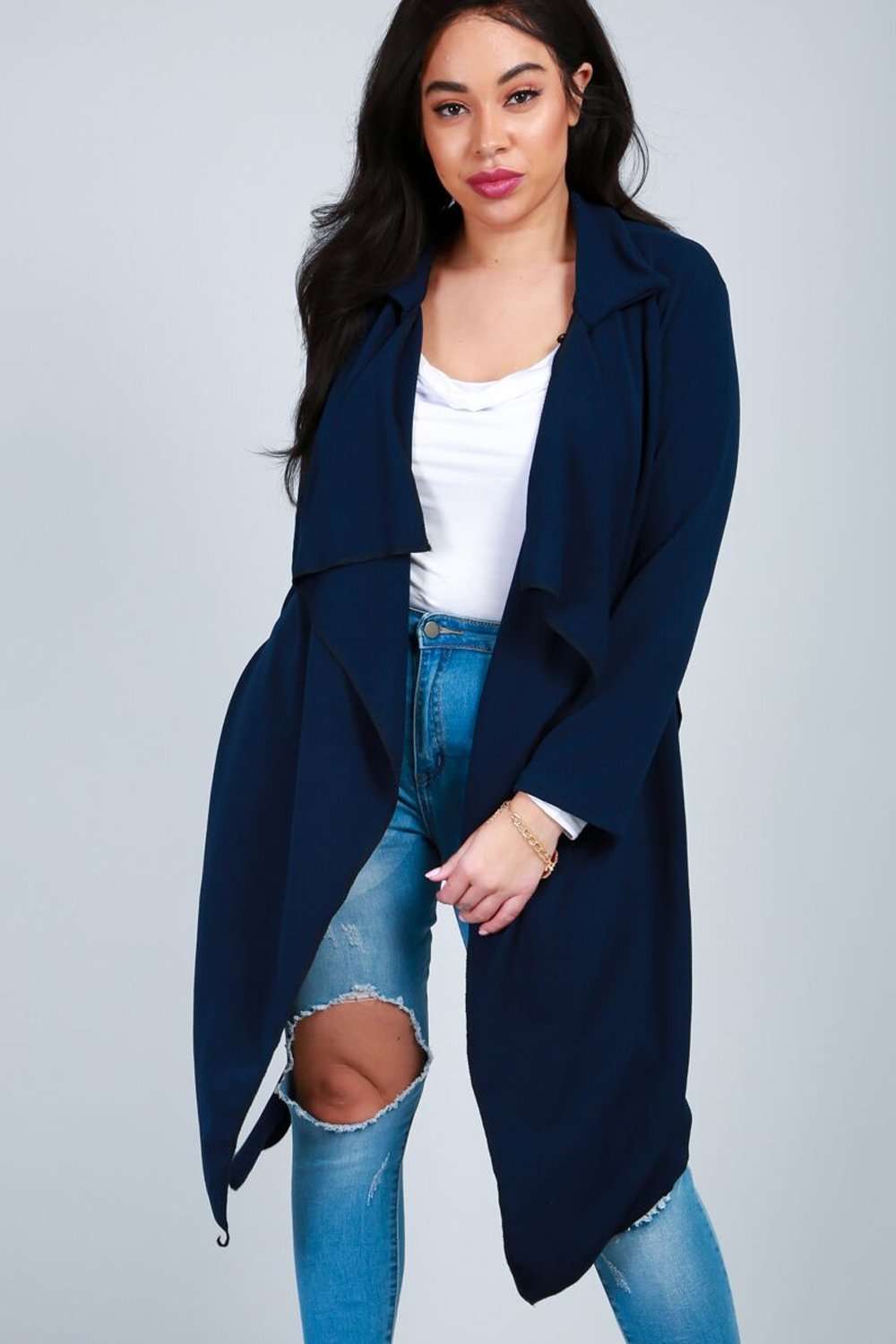 Essie Waterfall Belted Jacket - bejealous-com