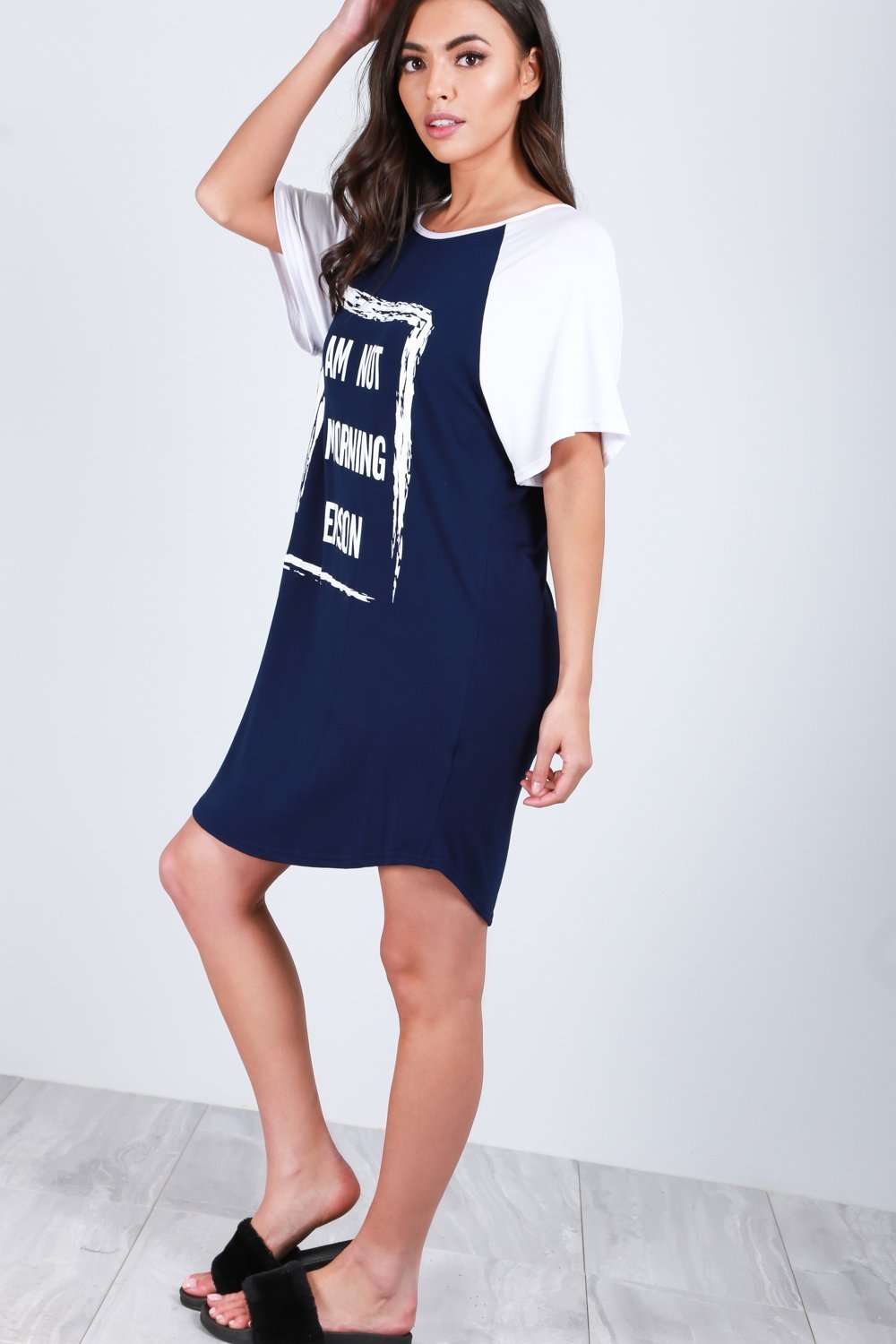 Ettie Oversized Slogan Print Night Dress - bejealous-com