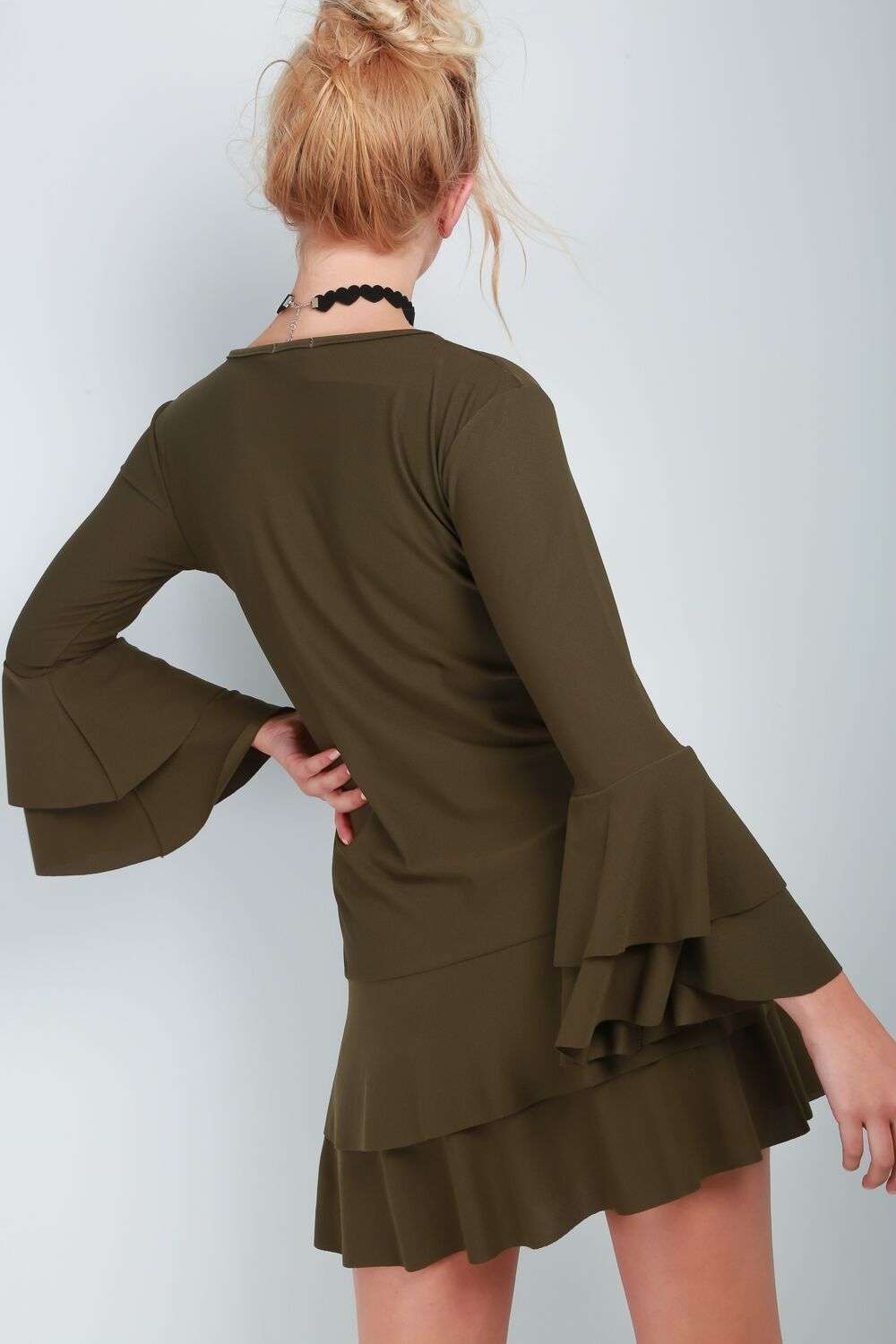 Eva Frill Trim Mini Dress - bejealous-com