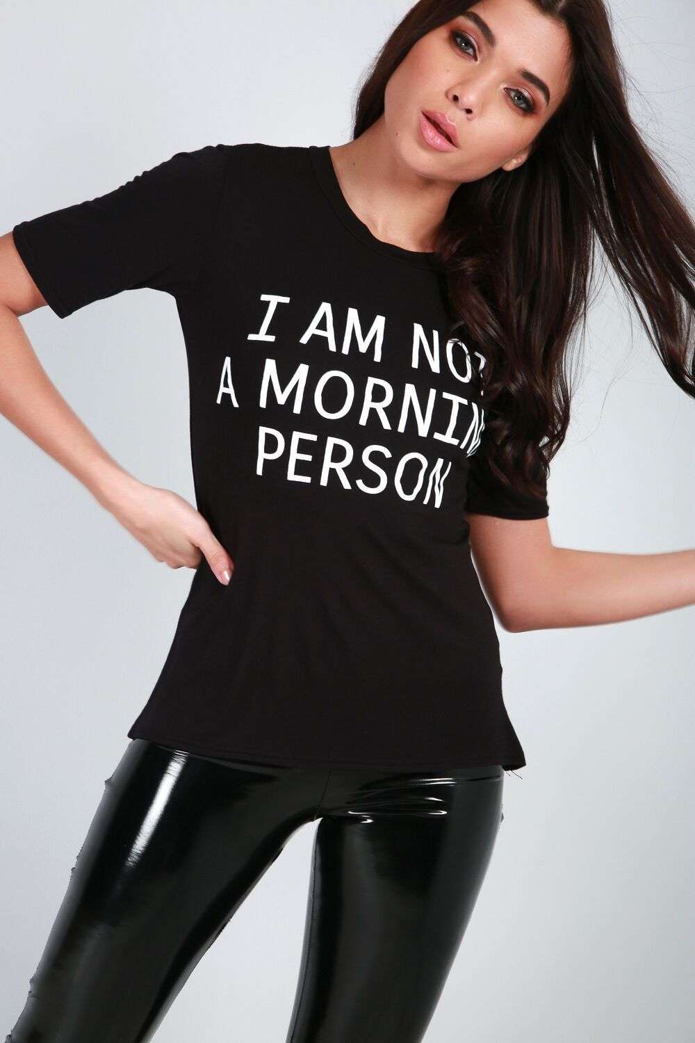 Eva Slogan Print Cap Sleeve Tshirt - bejealous-com