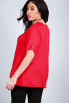 Eva Turn Up Sleeve Baggy Basic Jersey Tshirt - bejealous-com