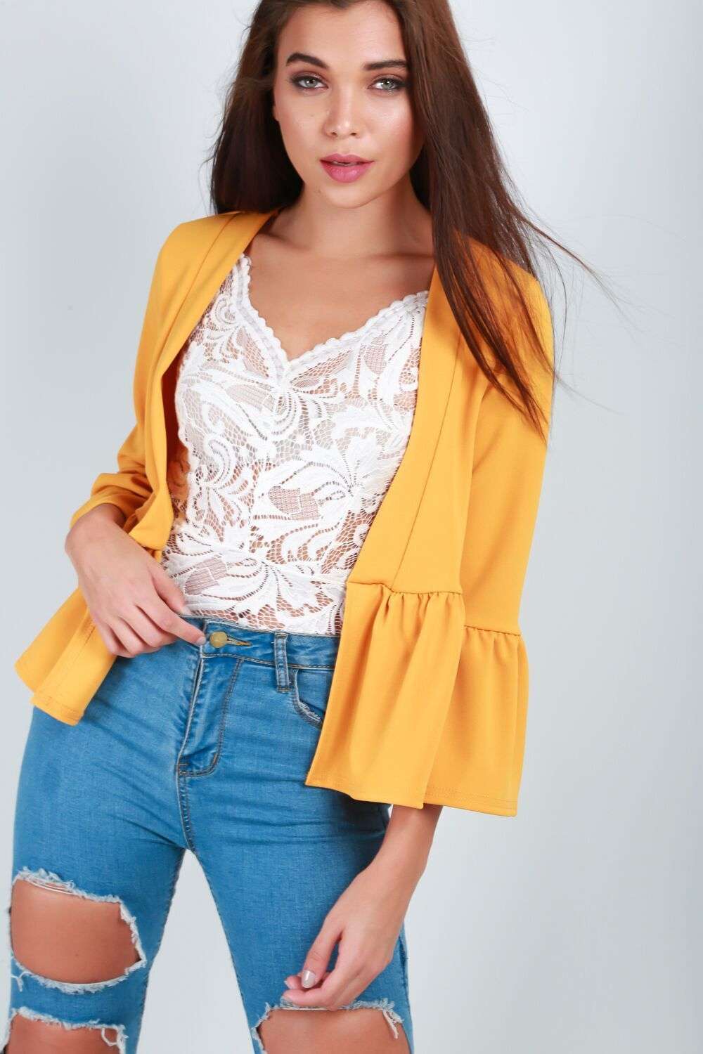 Evie Frill Trim Jacket - bejealous-com