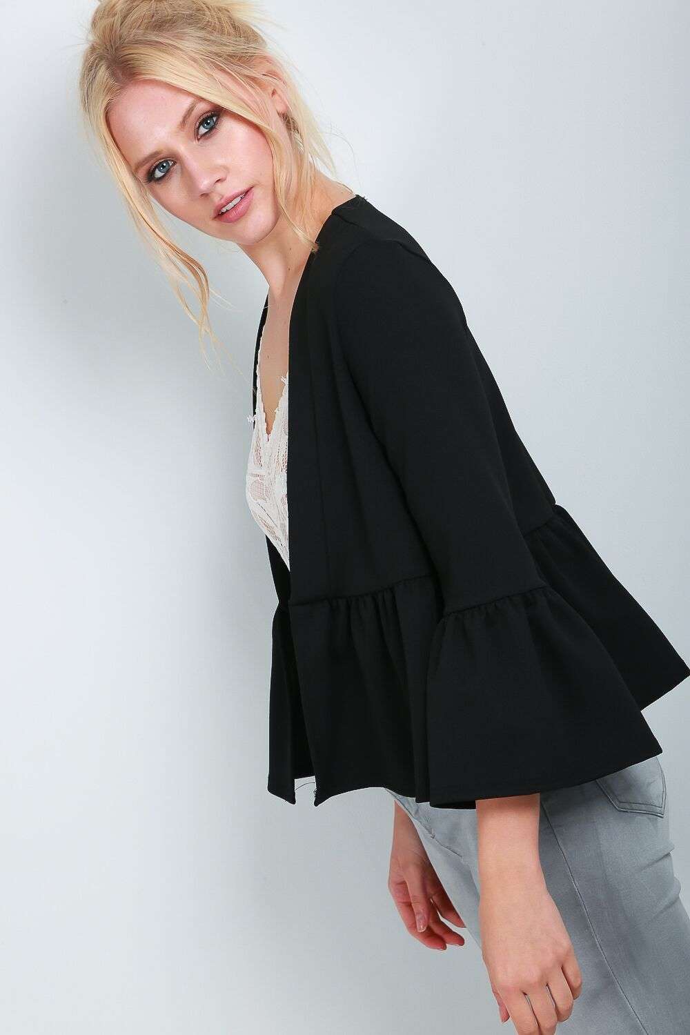 Evie Frill Trim Jacket - bejealous-com