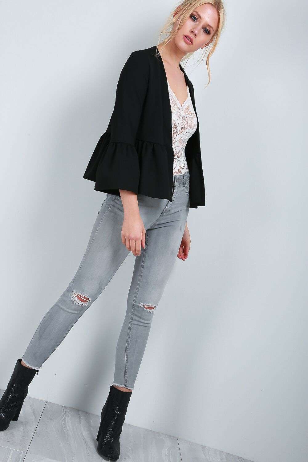 Evie Frill Trim Jacket - bejealous-com