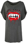 Fangtastic Slogan Print Halloween Tshirt - bejealous-com