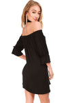Farah Bardot Button Through Mini Dress - bejealous-com