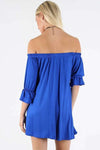 Farah Bardot Button Through Mini Dress - bejealous-com