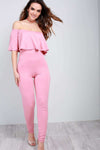 Faye Bandeau Frill Jersey Jumpsuit - bejealous-com