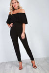 Faye Bardot Frill Slim Leg Jumpsuit - bejealous-com