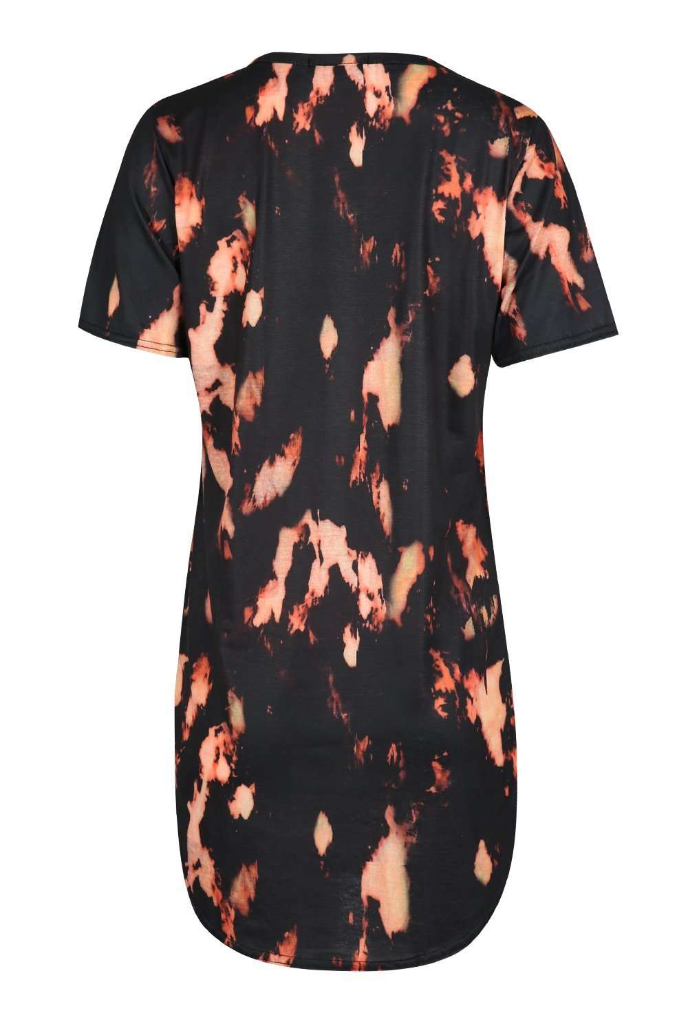 Fraizer Choker Neck Graphic Print Tshirt Dress - bejealous-com