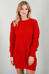 Fran Long Sleeve Knitted Jumper Dress - bejealous-com