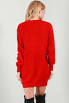 Fran Long Sleeve Oversized Knitted Jumper Dress - bejealous-com