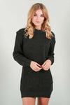 Fran Long Sleeve Oversized Knitted Jumper Dress - bejealous-com