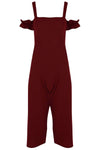 Freya Bardot Culotte Leg Frilly Jumpsuit - bejealous-com