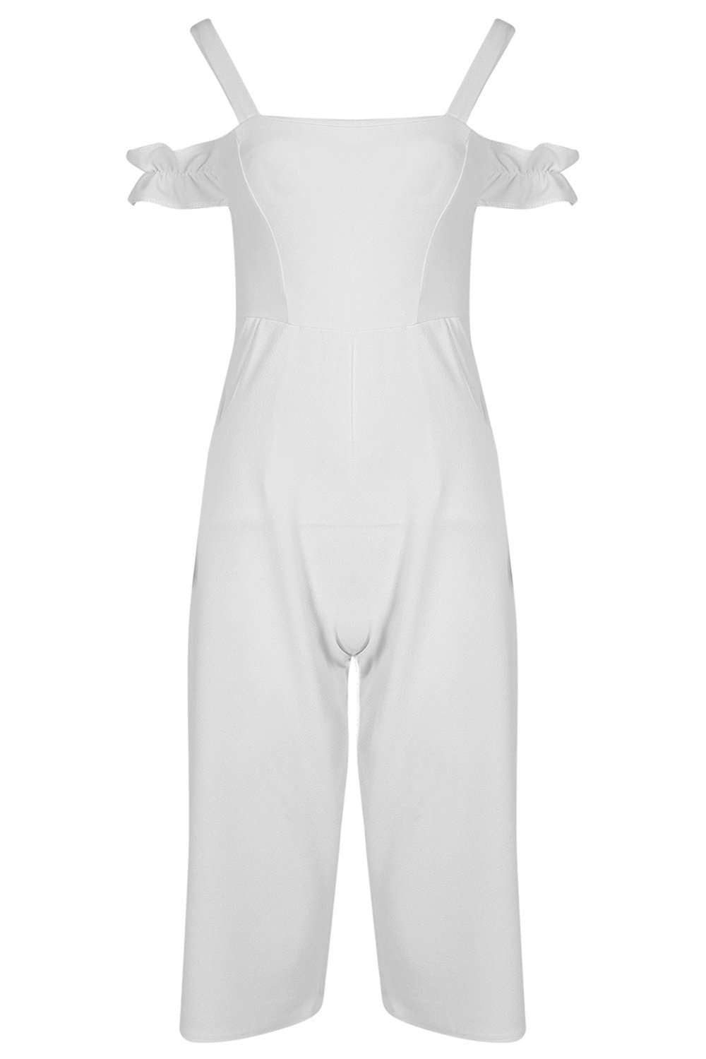 Freya Bardot Culotte Leg Frilly Jumpsuit - bejealous-com