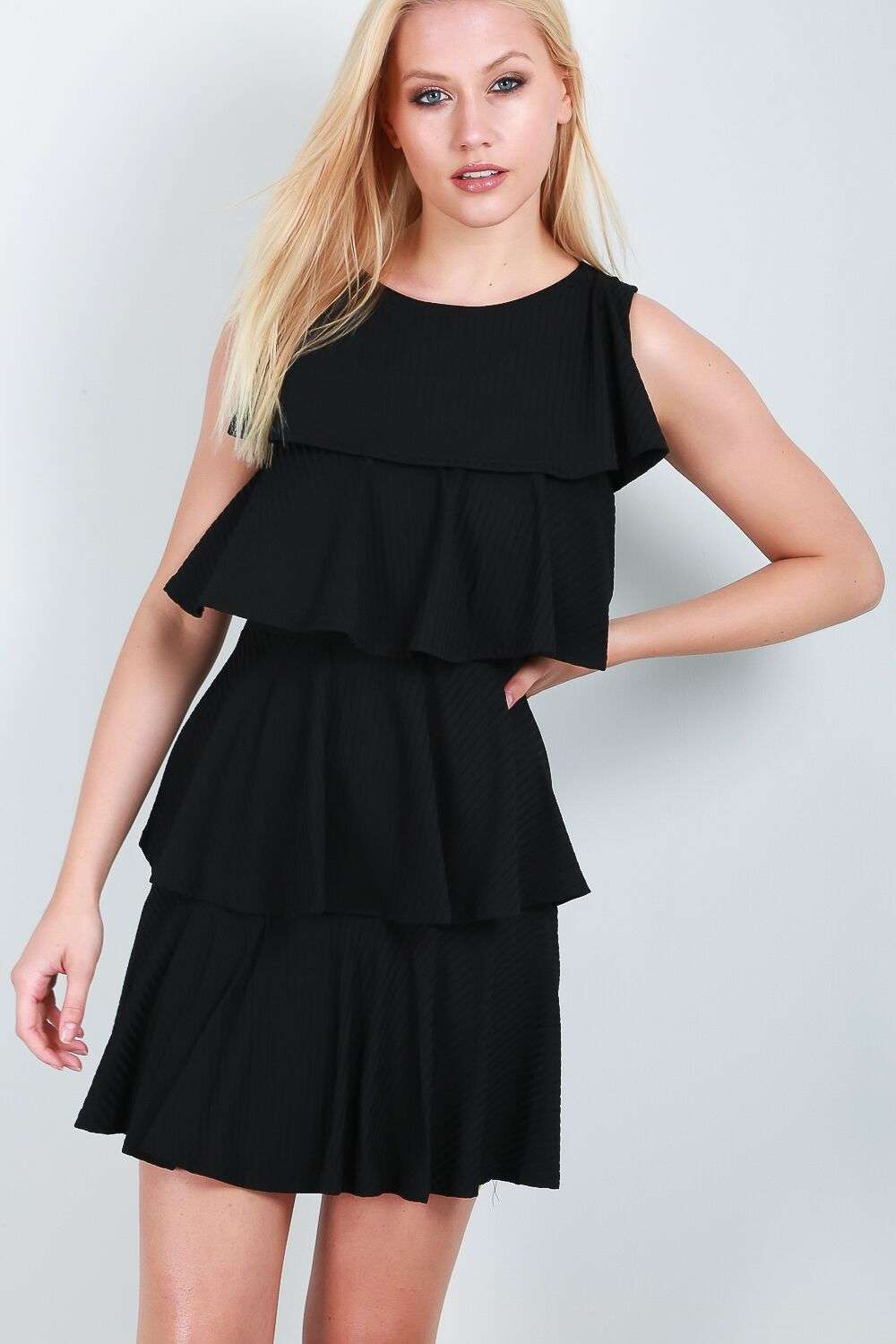 Freya Tiered Frill Mini Dress - bejealous-com