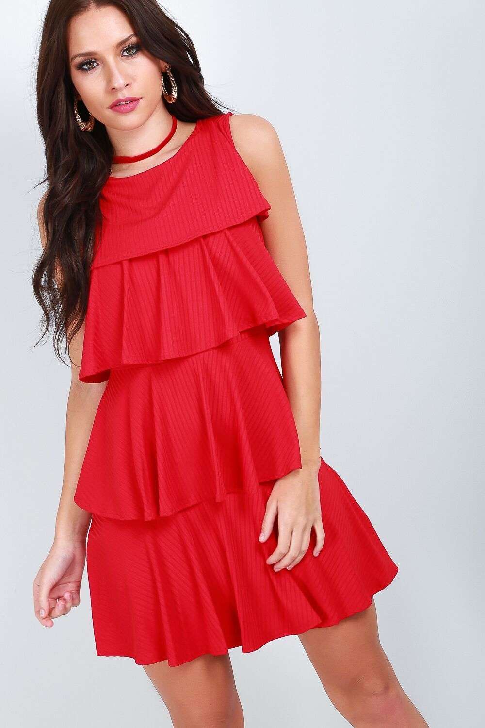 Freya Tiered Frill Mini Dress - bejealous-com