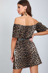 Geena Leopard Button Through Mini Dress - bejealous-com