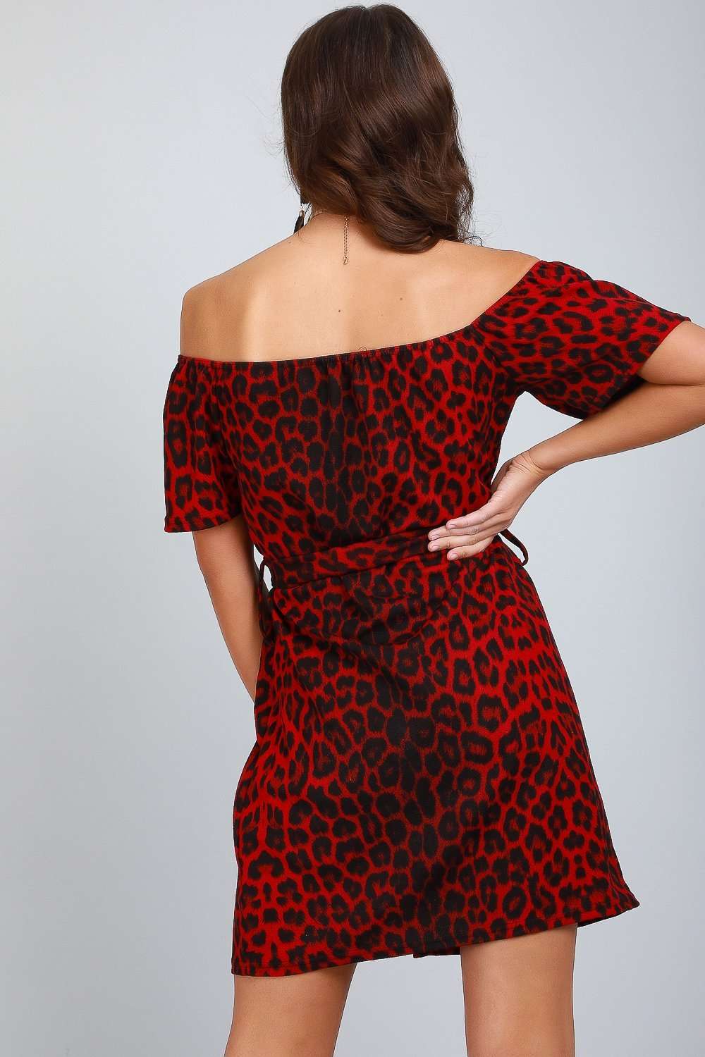 Geena Leopard Button Through Mini Dress - bejealous-com