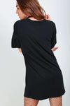 Georgia Charcoal Oversized Basic Tshirt Dress - bejealous-com